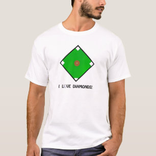 Baseball-Shirten en -cadeautjes: "I Love Diamonds" T-shirt