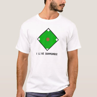 Baseball-Shirten en -cadeautjes: "I Love Diamonds" T-shirt