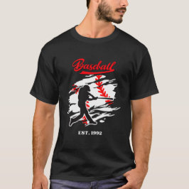 Baseball Silhouette Grafisch Ontwerp – OPGERICHT 1 T-shirt