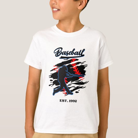Baseball Silhouette Grafisch Ontwerp – OPGERICHT 1 T-shirt (Voorkant)