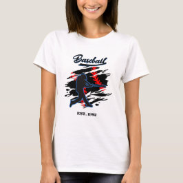 Baseball Silhouette Grafisch Ontwerp – OPGERICHT 1 T-shirt