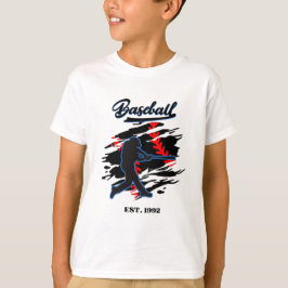 Baseball Silhouette Graphic Design – EST. 1992  T-shirt