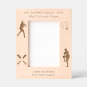 Baseball Silhouette Meest Waardevolle Speler Award Gegraveerde Lijstjes (Voorkant)