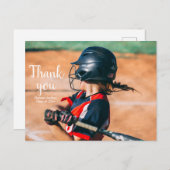 Baseball Simple Sporty Dank u briefkaart (Voorkant / Achterkant)