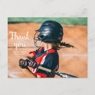 Baseball Simple Sporty Dank u briefkaart