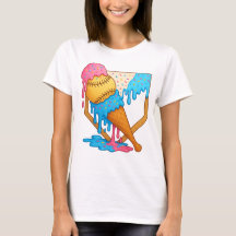 Baseball Sister Brother Drip Ice Cream Baseball