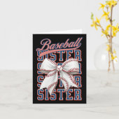Baseball Sister Coquette Bow Sport Lover G Kaart (Gele Bloem)