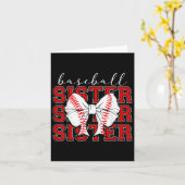 Baseball Sister Coquette Bow Sport Lover M Kaart (Gele Bloem)