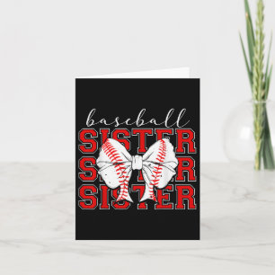 Baseball Sister Coquette Bow Sport Lover M Kaart