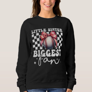 Baseball Sister Girl Coquette Bow Little Sister Bi Trui