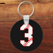 Baseball Sister Ik ben hier voor nummer 3 Sleutelhanger (Voorkant)