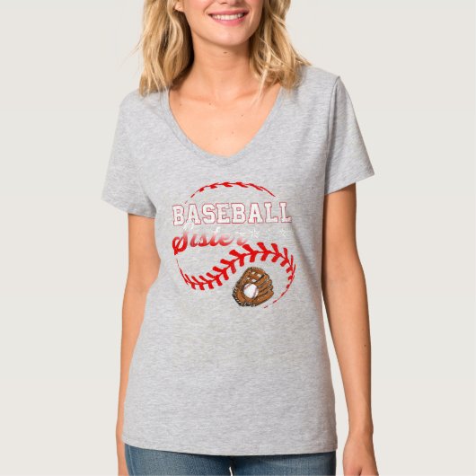 Baseball Sister Love Speel Baseball Funny T-shirt (Voorkant)