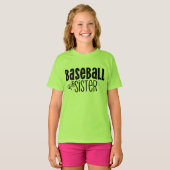 Baseball Sister T-shirt (Voorkant volledig)