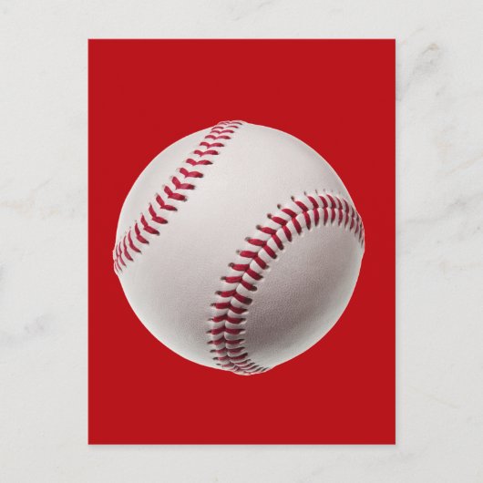Baseball - Sjabloon-honkballen voor sport op rood Briefkaart (Voorkant)