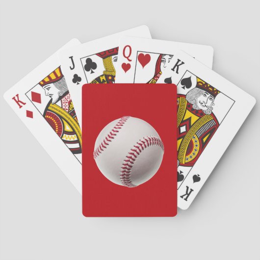 Baseball - Sjabloon-honkballen voor sport op rood Pokerkaarten (Achterkant)