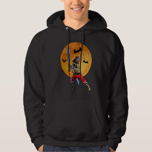 Baseball Skelet Mannen Jongens Piraat Baseball Hal Hoodie