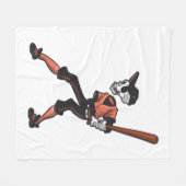 Baseball skelet ontwerp voor honkbalspelers fleece deken (Voorkant (Horizontaal))