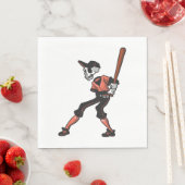 Baseball skelet ontwerp voor honkbalspelers servet (Insitu)