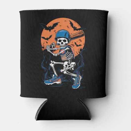 Baseball Skeleton Halloween Baseball Halloween Blikjeskoeler (Voorkant)