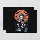 Baseball Skeleton Halloween Baseball Halloween Briefkaart (Voorkant / Achterkant)