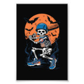 Baseball Skeleton Halloween Baseball Halloween Foto Afdruk (Voorkant)