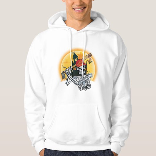 Baseball Skeleton Halloween Baseball Halloween Hoodie (Voorkant)