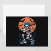 Baseball Skeleton Halloween Baseball Halloween Kaart (Voorkant / Achterkant)