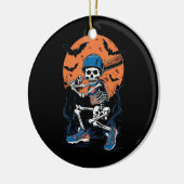 Baseball Skeleton Halloween Baseball Halloween Keramisch Ornament (Links)