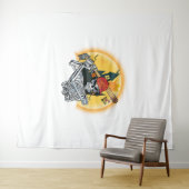 Baseball Skeleton Halloween Baseball Halloween Wandkleed (In Situ (horizontaal))