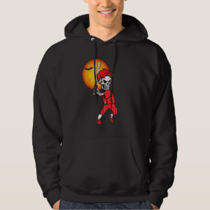 Baseball Skeleton Halloween Mannen Boys Baseball H Hoodie