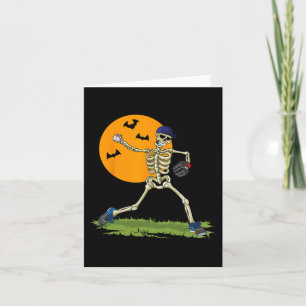 Baseball Skeleton Halloween Mannen Boys Baseball H Kaart