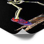 Baseball Skeleton Halloween Mannen Boys Baseball H Poster (Hoek)