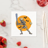 Baseball Skeleton Halloween Mannen Boys Baseball H Servet (Insitu)