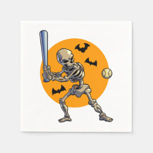 Baseball Skeleton Halloween Mannen Boys Baseball H Servet