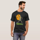 Baseball Skeleton Halloween Mannen Boys Baseball H T-shirt (Voorkant volledig)