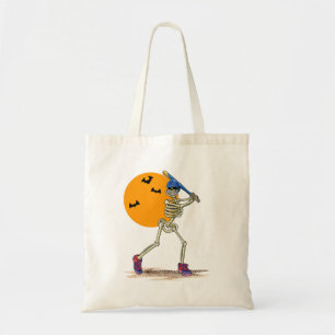Baseball Skeleton Halloween Mannen Boys Baseball H Tote Bag