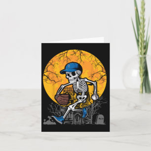 Baseball Skeleton Halloween Mannen Boys Baseball S Kaart