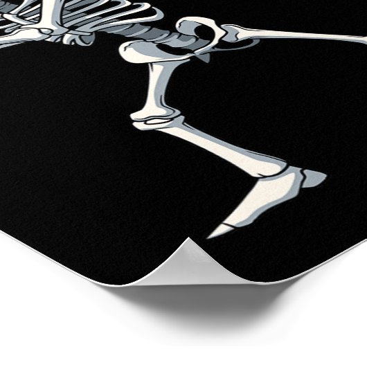 Baseball Skeleton Halloween Skeleton Spelbekken Poster (Hoek)