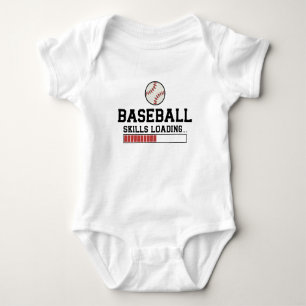 Baseball Skills Loading Baseball Player Romper