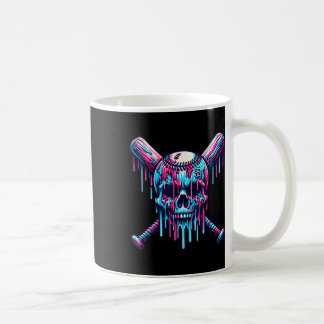 Baseball Skull Drip Baseball Drip Baseball Ice Cre Koffiemok