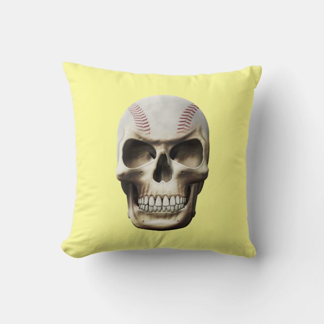 Baseball Skull Kussen (Voorkant)
