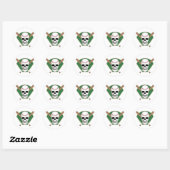 Baseball Skull Ronde Sticker (Vel)