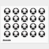 Baseball Skull Ronde Sticker (Vel)