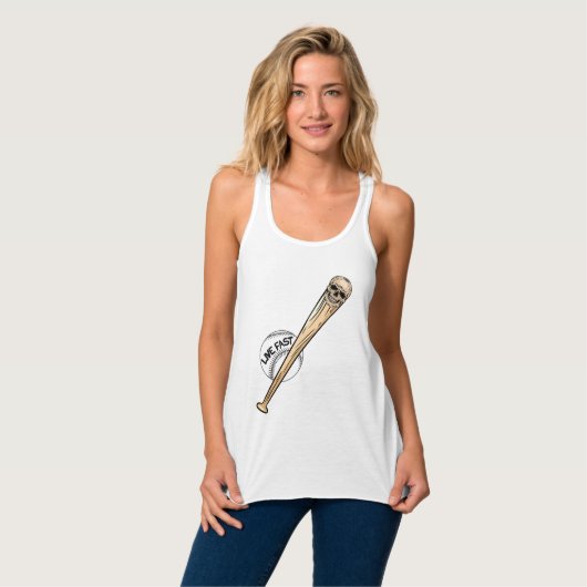 Baseball Skull Tanktop (Volledige Voorkant)