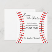 Baseball slaat de datum op save the date (Voorkant / Achterkant)