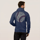 Baseball Slang Typografie Text Art Hoodie (Achterkant volledig)