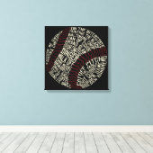 Baseball Slang Wordprogramma Canvas Afdruk (Insitu (Houten vloer))