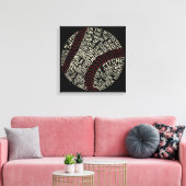 Baseball Slang Wordprogramma Canvas Afdruk (Insitu (Woonkamer))