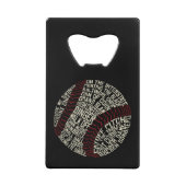 Baseball Slang Wordprogramma Creditkaart Flessenopener (Voorkant)