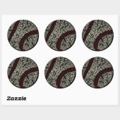 Baseball Slang Words Word Art Ronde Sticker (Vel)